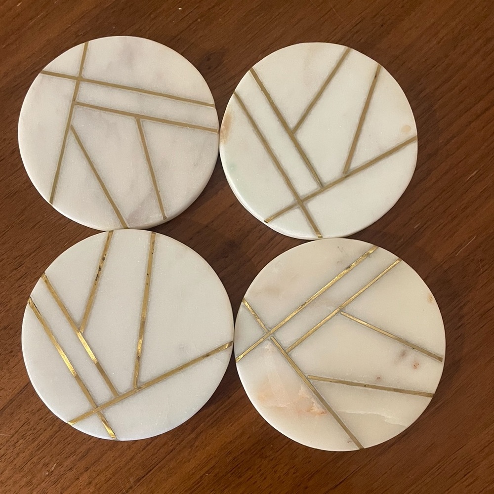 Marble Coasters x4